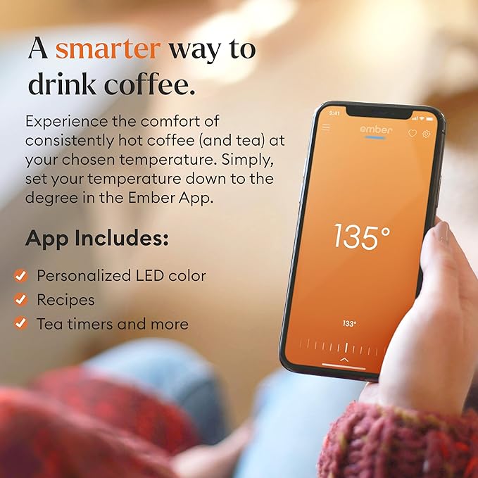 Ember Temperature Control Smart Mug 2, 10 Oz, App-Controlled Heated Coffee Mug