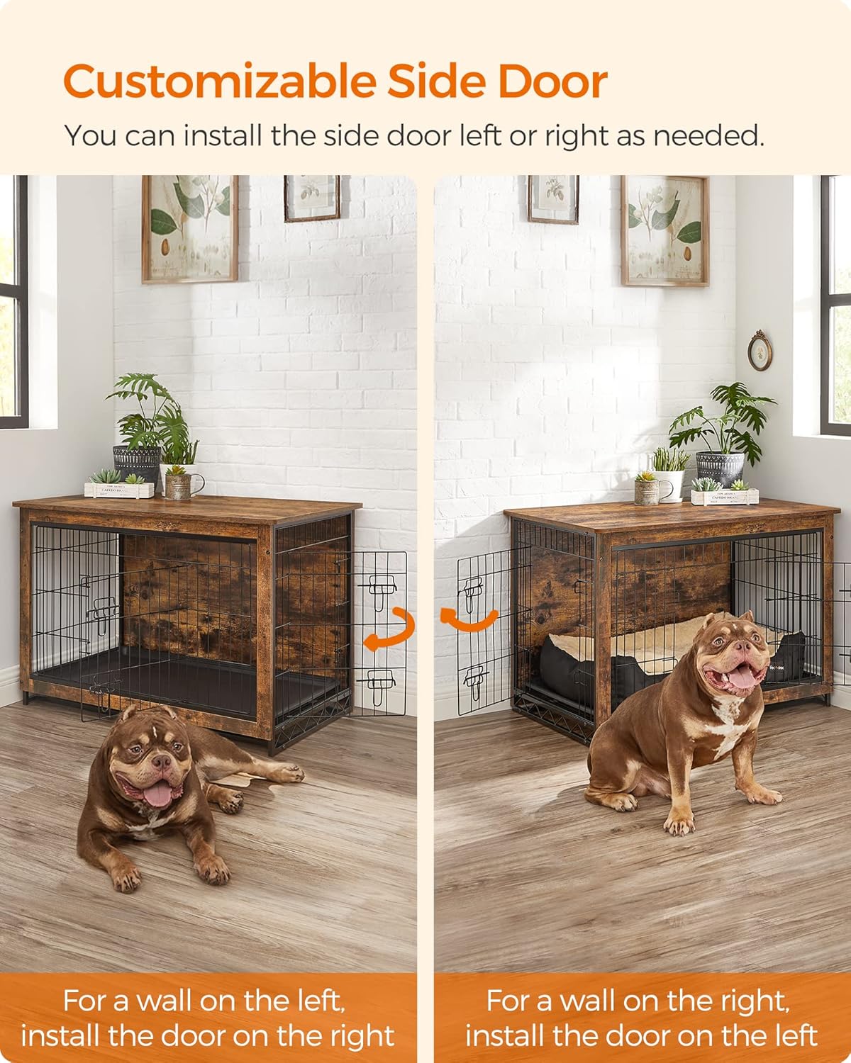 Modern Crate End Table. A stylish kennel that doubles as living room furniture.