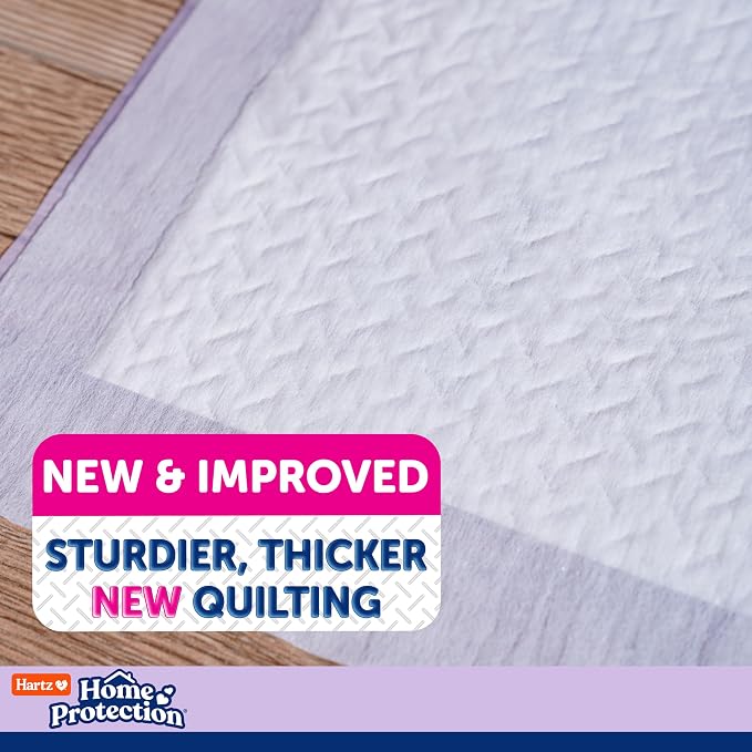 Hartz Home Protection Lavender Scent Odor Eliminating Dog Pads, 3XL, 60ct | Thicker Quilted, Super Absorbent, Quick Drying, No Leaks, No Odors, FlashDry Technology