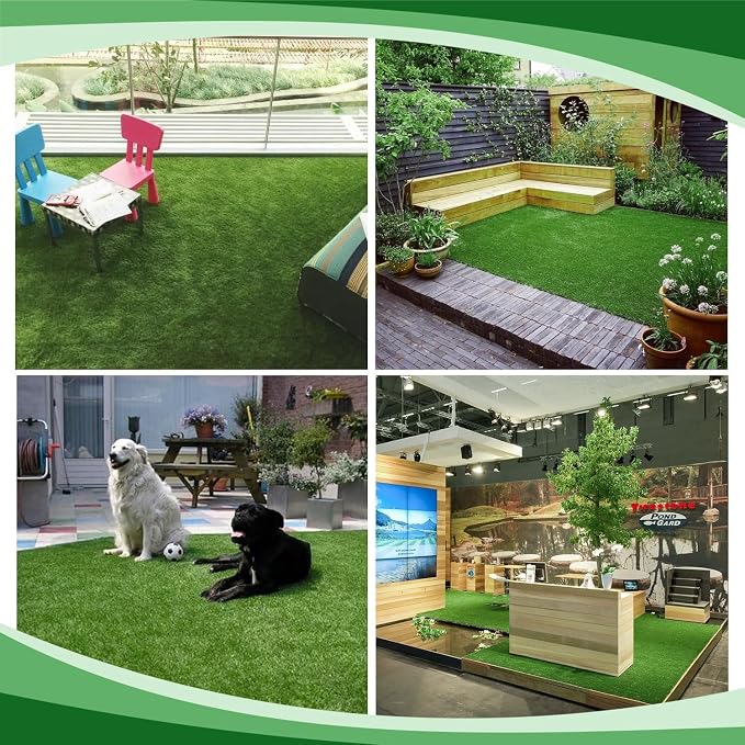 118.1 x 39.4 Inch (Pack of 1) Dog Grass Pad, Extra Large Artificial Grass Turf Mat, Fake Grass for Large Dog Potty Training Indoor Outdoor Balcony Patio Lawn Decoration