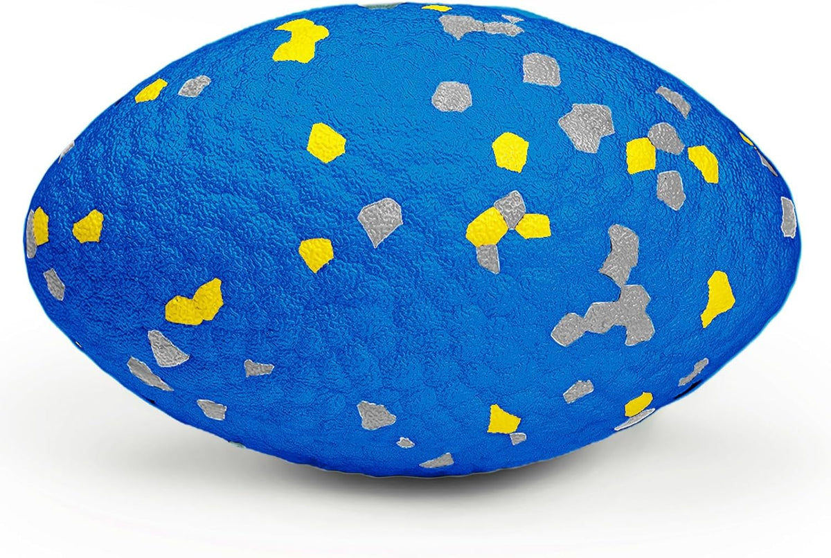 4.72" Indestructible Large Rugby Balls for Aggressive Chewers Durable Olive Bouncy Interactive Football Toy for Dogs Fetch Game Lightweight Floating Outdoor Training, Blue