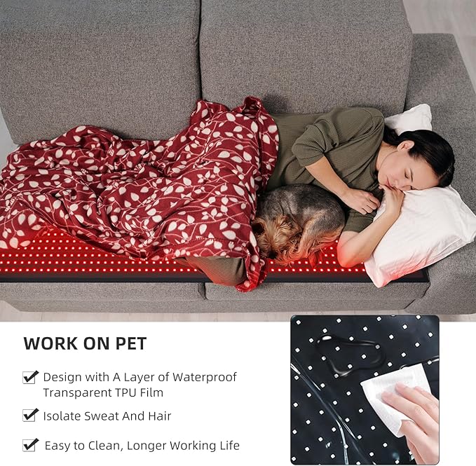 Red Light Therapy Large Mat for Whole Body Relief 71''x31'' Infrared Therapy