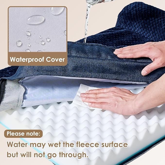 EHEYCIGA Extra Large Dog Bed Othorpedic, Memory Foam XL Dog Bed with Washable Removable Cover, Waterproof Pet Sofa Couch XLarge Size Dogs with Nonskid Bottom, 44x32x6.5, Navy Blue | Washable Removable Cover, Waterproof Flat Pet Sofa Couch with Nonskid ...
