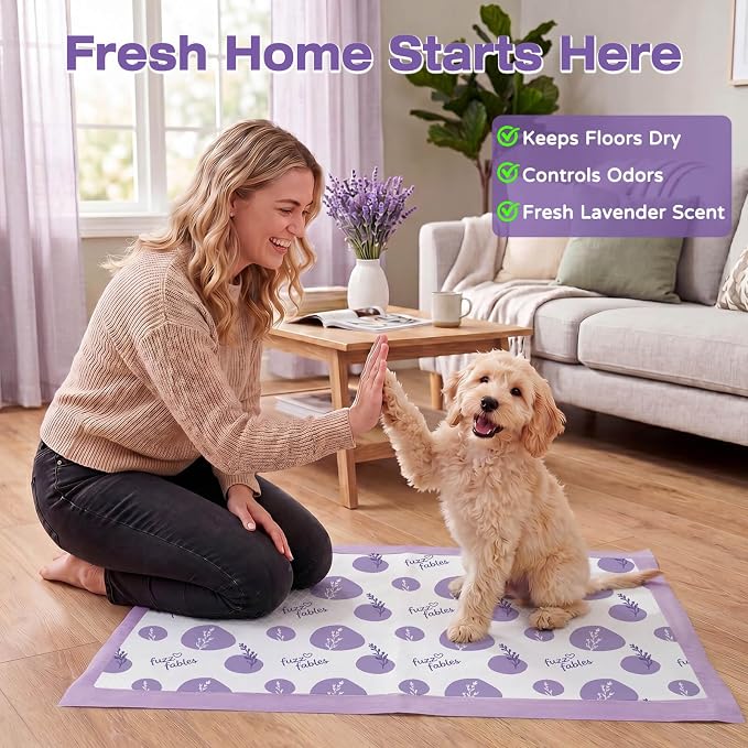 Dog Training Pads for Large Dog-28"x 34",40Cts | 6-Layer Super Absorbent Quick Dry Leakproof Dog Pads with Adhesive Tabs, Odor Control Pee Pads for Extra Large Dog