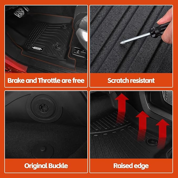 Floor Mats for 2021-2025 2026 Chevrolet Trailblazer (Only Fit AWD) Floor Mats & Trunk Mat & Backrest Mats for Chevrolet Trailblazer All Season Accessories(Only Fit Cargo in Upper Deck Position)