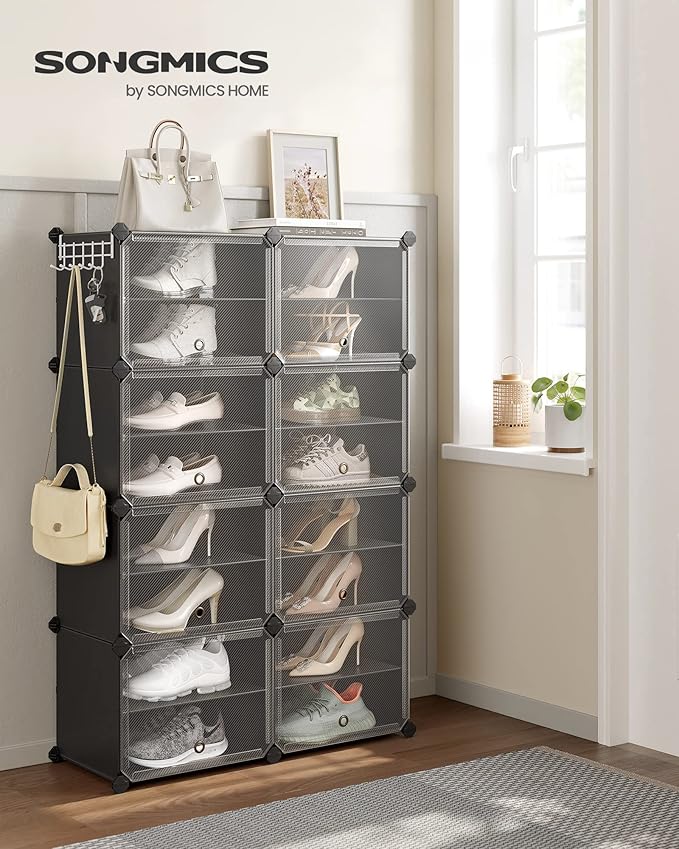SONGMICS Shoe Rack Organizer, 8-Tier Shoe Storage Cabinet