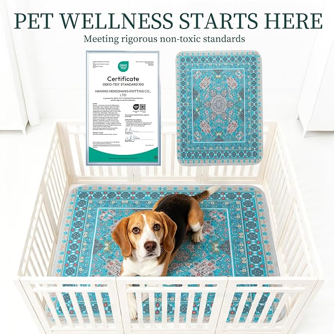Homimp Washable Pee Pads for Dogs, 8 Pack Reusable Puppy Pads Waterproof, Absorbent and Leakproof Dog Pee Pads, Non Slip Puppy Training Pads, Pet Mat for Floor, Crate, Couch, Whelping,Blue, 16"x20"