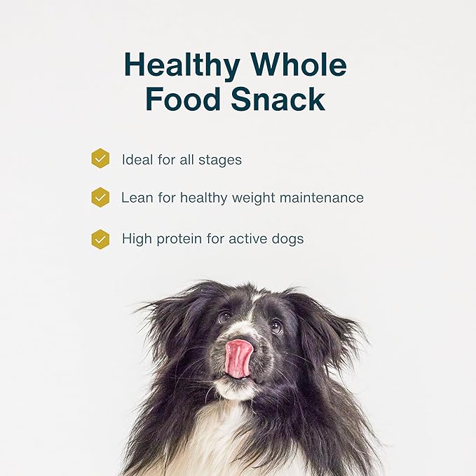 JustFoodForDogs Venison Dog Treats, Single-Ingredient Healthy Dog Treats, Made in The USA, 5 oz