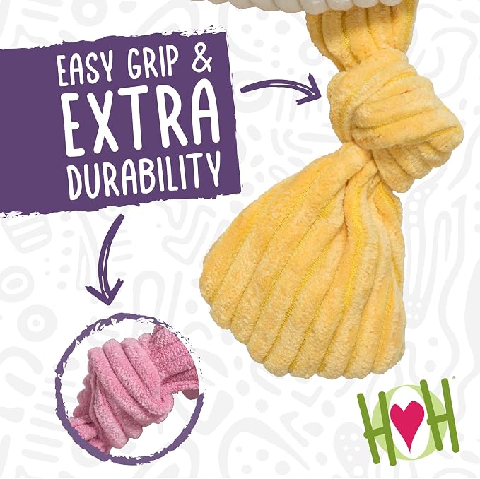 HuggleHounds Plush Dog Toy - Fuzzy Dog Toy, Soft Fleece, Interactive Durable Stuffed for Small and Large Breeds, Puppy Toy - Henry Hedgehog, Small