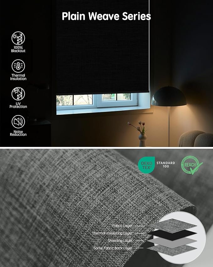 Yoolax Motorized Blinds with Remote, Smart Blinds