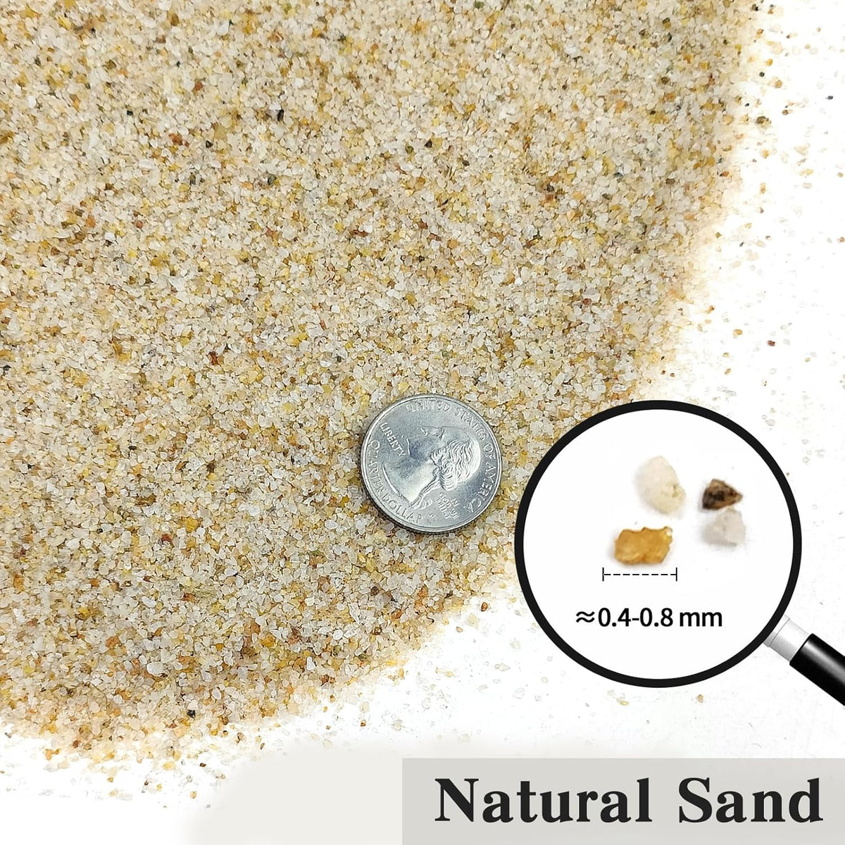10 lbs Aquarium Silica Sand. Decorative Mini Aquarium Gravel Substrate for Fish Tank, Plants Potted, Fire Pits, Candle, Vase Filler and Crafts