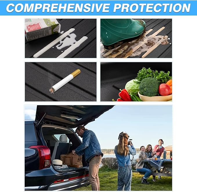 Powerty Trunk Mat for 2024 2025 2026 Chevrolet/Chevy Trax Accessories Cargo Mats TPE All Weather Cargo Liner Heavy-Duty Trunk Liners