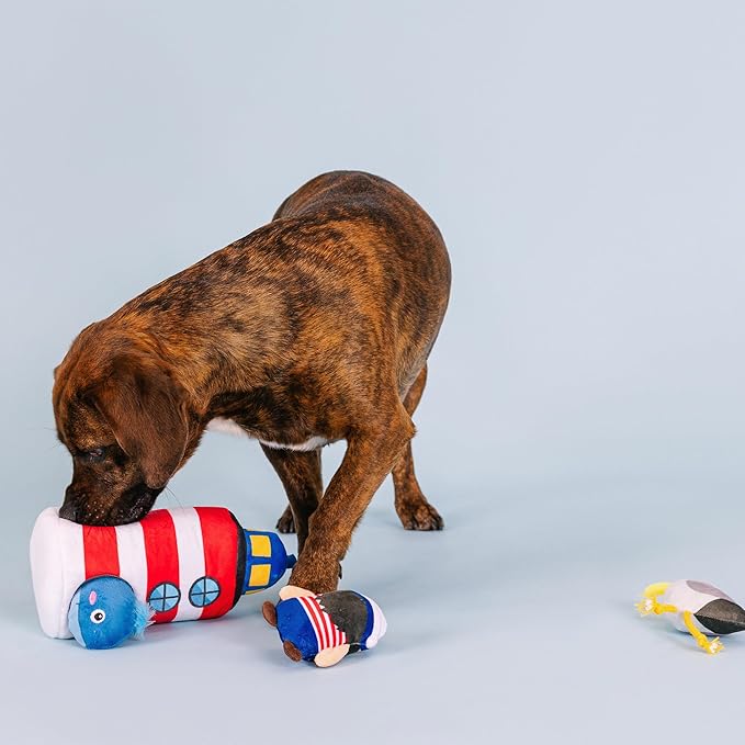 Fringe Studio Plush Dog Toy Set, Interactive Hide and Seek Play, Ships Ahoy, Pet Shop Collection (289248)