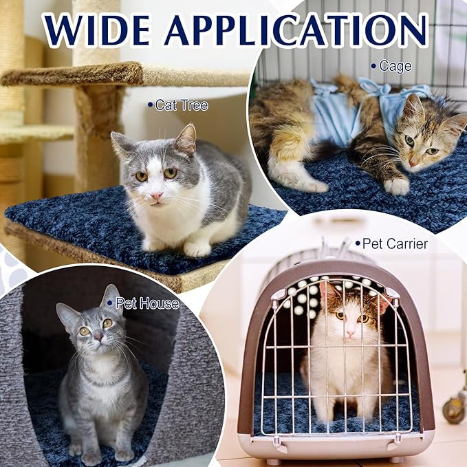 4 Pack Self Warming Cat Pads Self Heating Cat Mat Washable Homeless Dogs Thermal Pads Kennel Pad Reflects Body Heat Warm Crate Bed Mat for Indoor Outdoor Pet