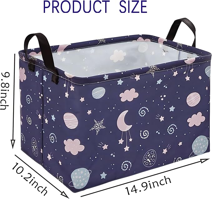 Rec Box Hamper Storage Basket Collapsible Organizer Bin Gift Shelf Baskets for Home and Kitchen Storage