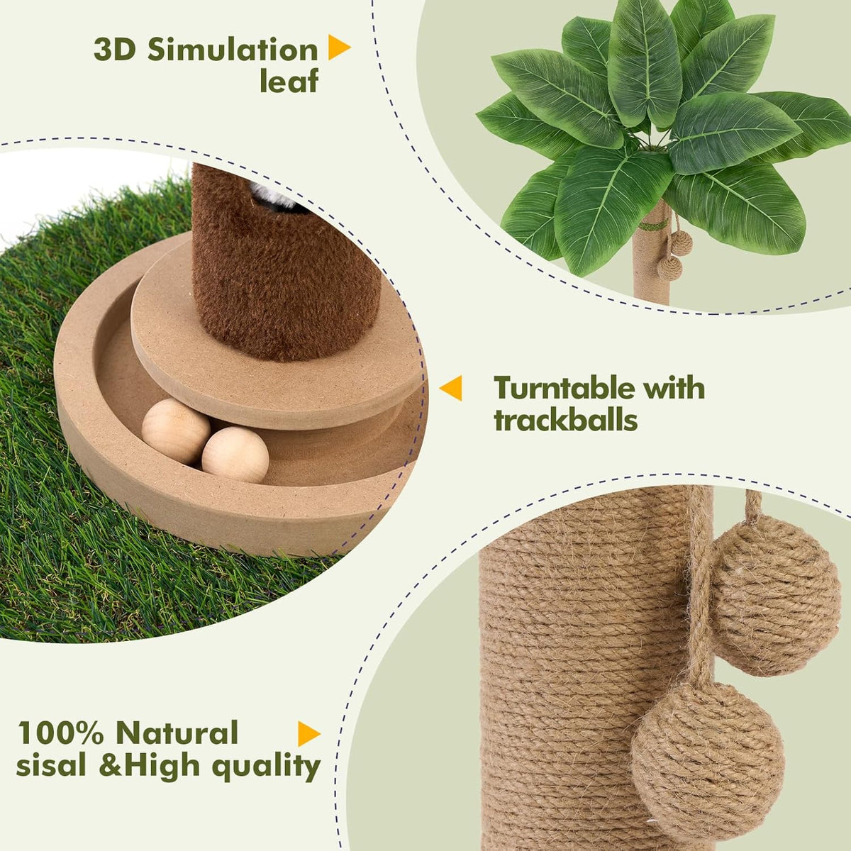Tall Scratching Post Tower. Gives cats a dedicated spot to stretch, climb, and scratch.