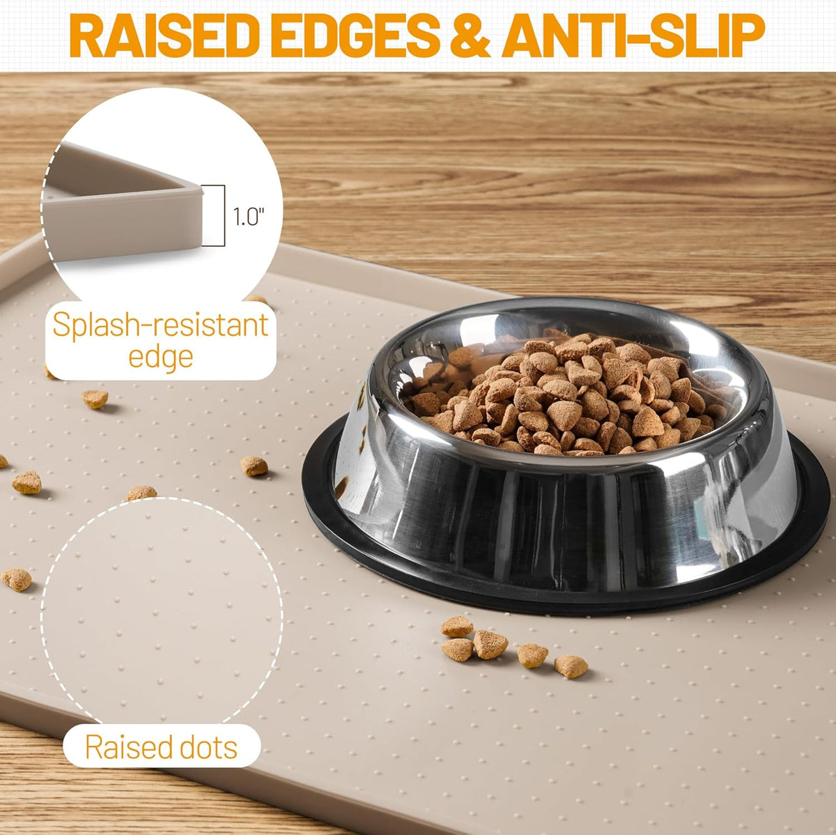 Hubulk Dog Feeding Mat. Sized and styled for real homes, not just a listing photo.