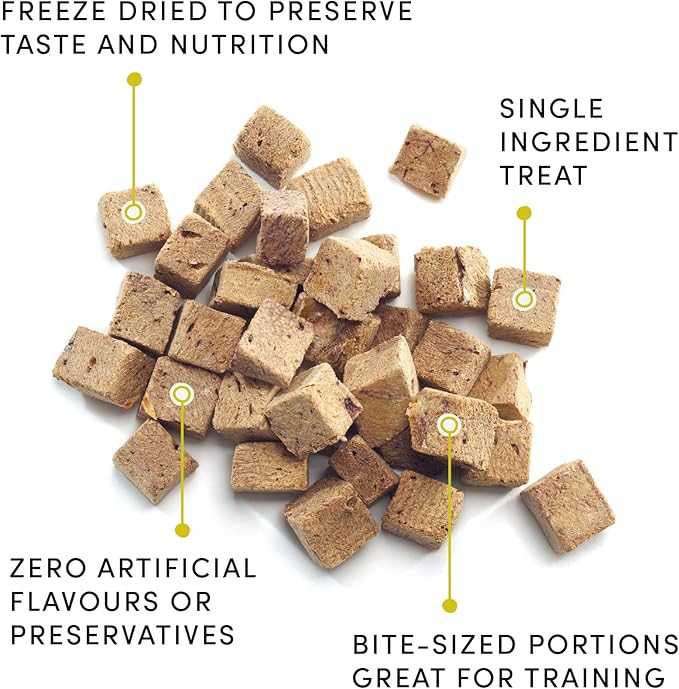 Crumps' Naturals Freeze Dried Beef Liver Mini Trainers, 3.7oz / 105g, Brown