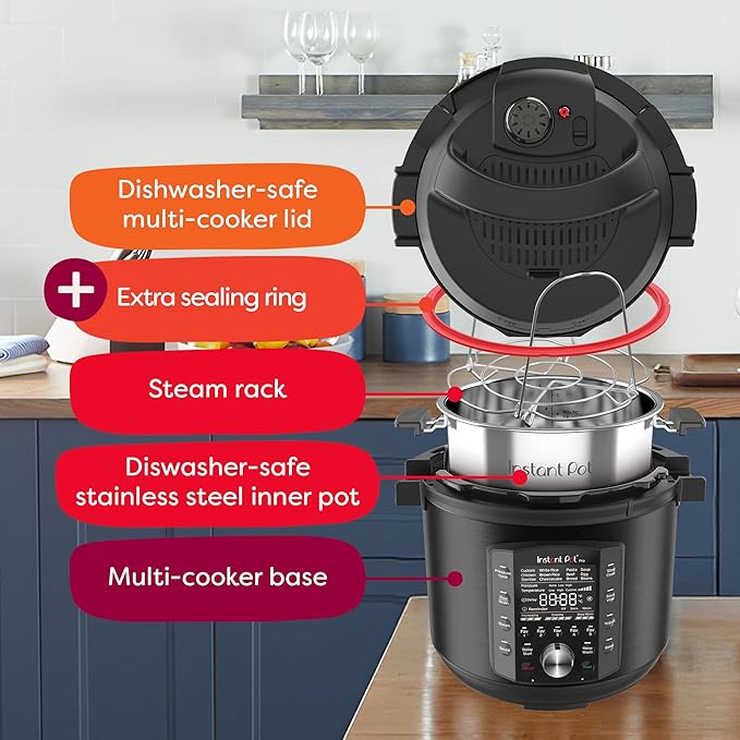 Instant Pot Pro 10-in-1 Pressure Cooker, Slow Cooker, Rice/Grain Cooker