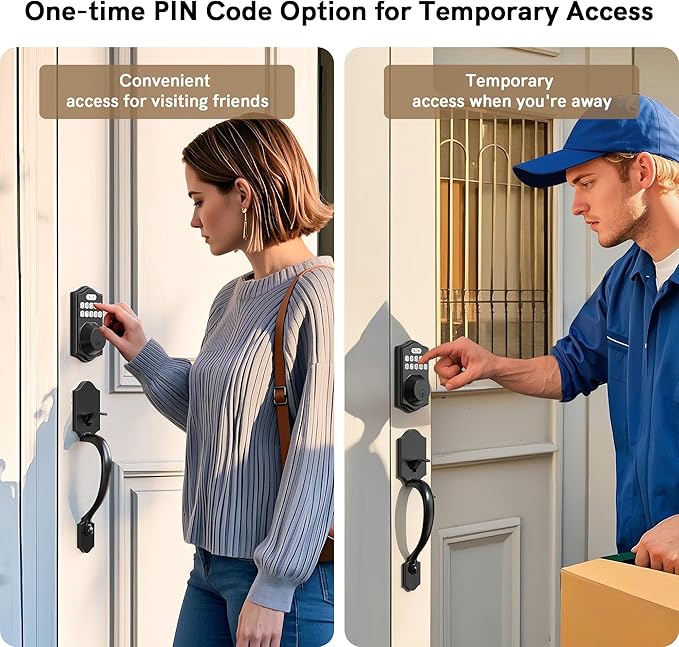 APP Fingerprint Door Lock Set, Keyless Entry Door Lock, Front Handle Set