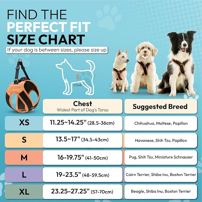 Gooby Escape Free Easy Fit X Step-in Dog Harness, Atlanta Peach, Large | Patented escape-free, tightens on back-out; Choke-free X-frame + V-neck; Quick-release buckle; Reflective trim