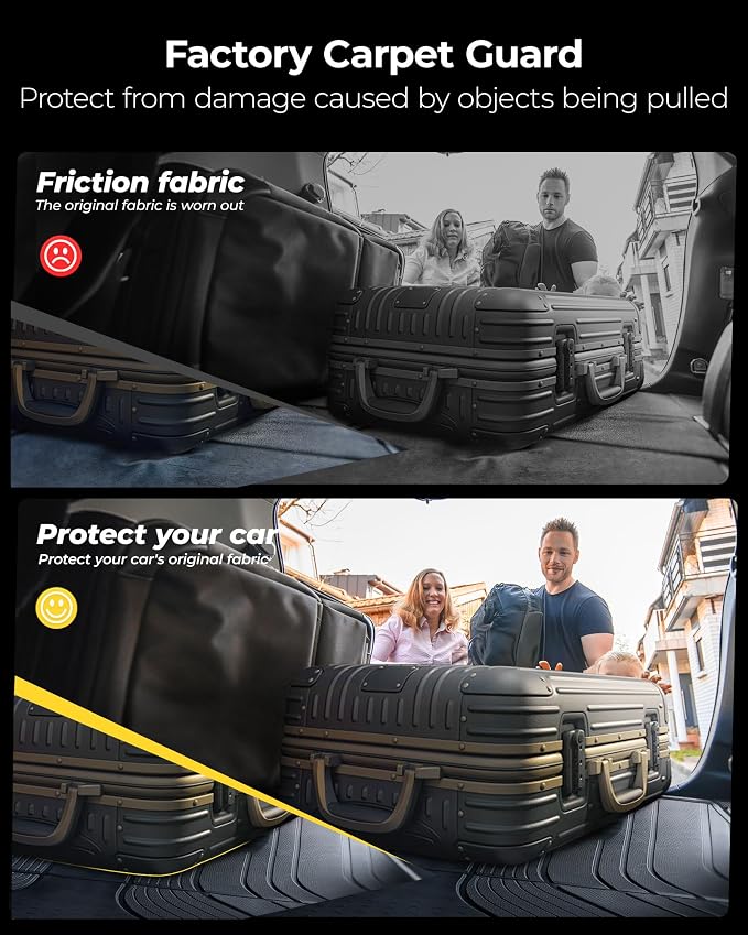 3W Cargo Liner Fit for Toyota RAV4 2019-2025 Hybrid and Gasoline (Not for Prime), TPE All Weather Custom Fit Trunk Mat for Toyota RAV4 Full Set Car Mats, Black