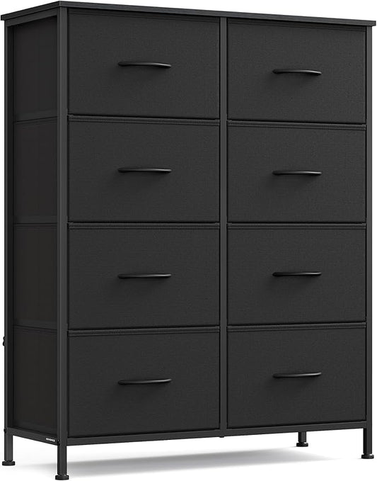 SONGMICS Dresser for Bedroom, Chest of Drawers, 8 Non-Woven Fabric Drawers