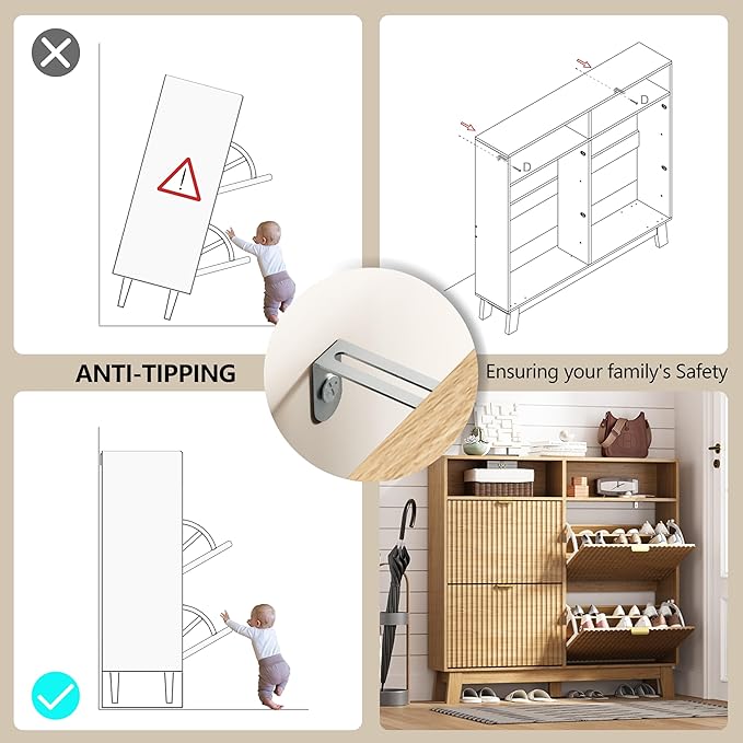 Shoe Cabinet Storage for Entryway