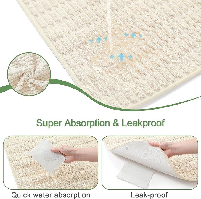 Washable Pee Pads for Dogs Puppy Pad, Cream White 40”x60” 1 Pack | High Absorbent Dog Pee Pad Leak Proof Cat Rugs, Reusable Non Slip Pet Mat, Wee Wee Pads for Training, Crate and Floor