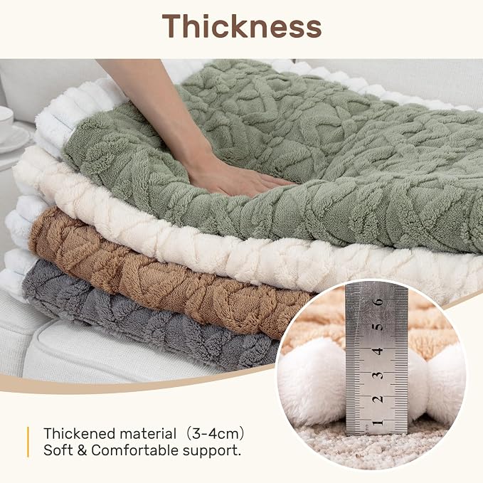 Couch Cover for Dogs, Washable Non Slip Sofa Covers for 3 Cushion Couch Pet Friendly Fuzzy Sofa Protector&Bed Mat for Pets (27.6"x82.7" Light Brown)