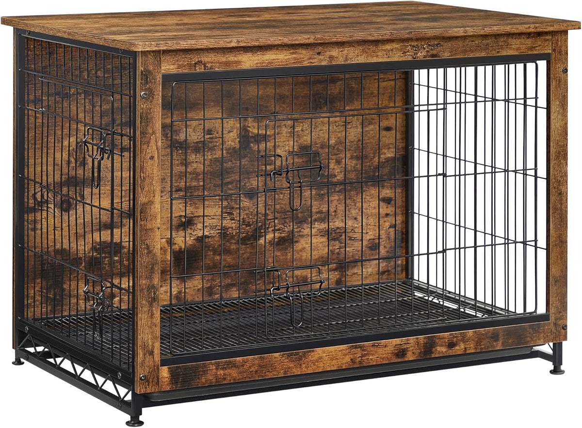 Modern Crate End Table. A stylish kennel that doubles as living room furniture.