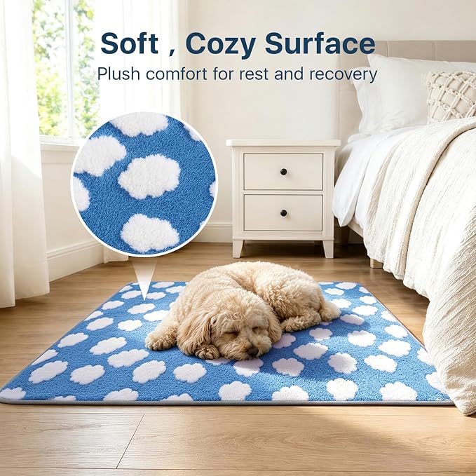 LOOBANI Washable Pee Pads for Dogs 41"x41",2 Pack, Blue | Specifically Designed For LOOBANI 43"X43"X27" Foldable Dog Playpen,Super Absorbent, Waterproof, Leak-Proof & Non-Slip