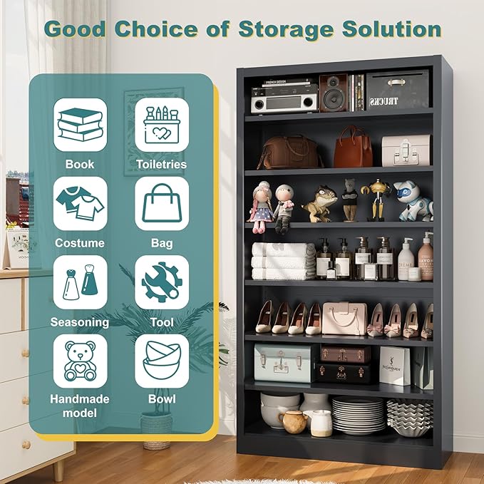 6-Tier Adjustable Steel Garage Storage Shelf