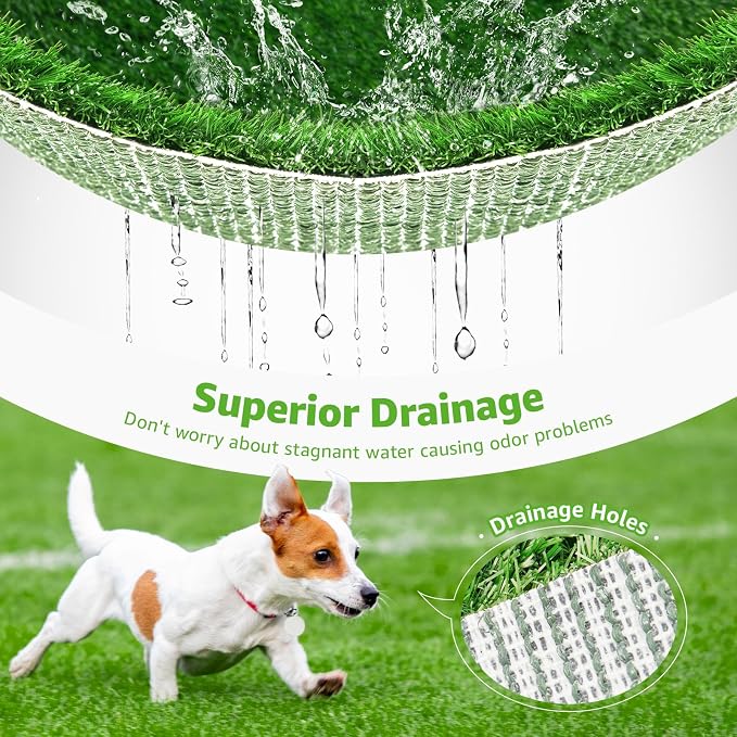 Artificial Grass Pad 59"x 39.4" 1 Pack, Fake Grass Mat Potty Training | Easy to Clean, with Drainage, Reusable, Realistic, Pet Friendly, Turf Grass Mat, for Apartment, Balcony, Indoor Outddor Use