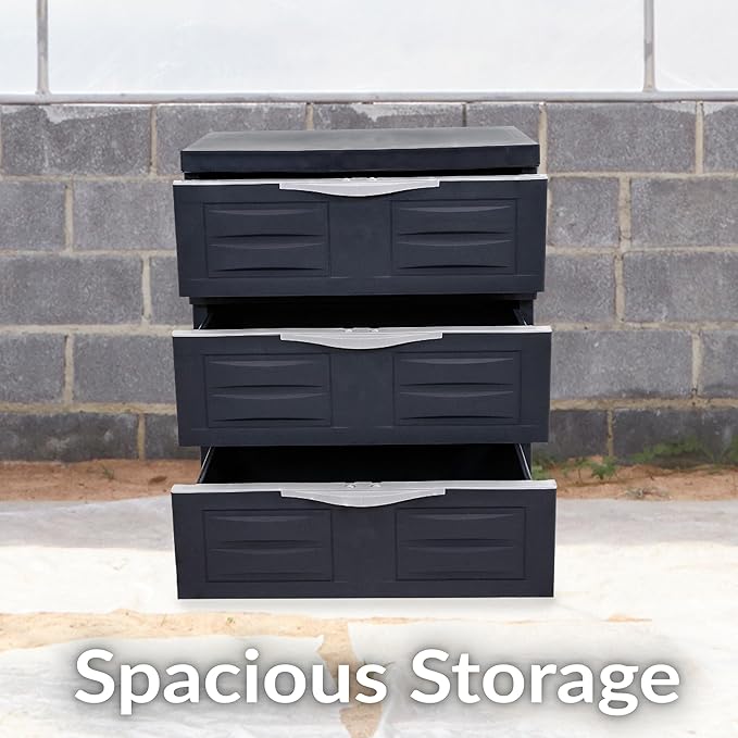 Sunnydaze 29.5" H 3-Tier Storage Cabinet