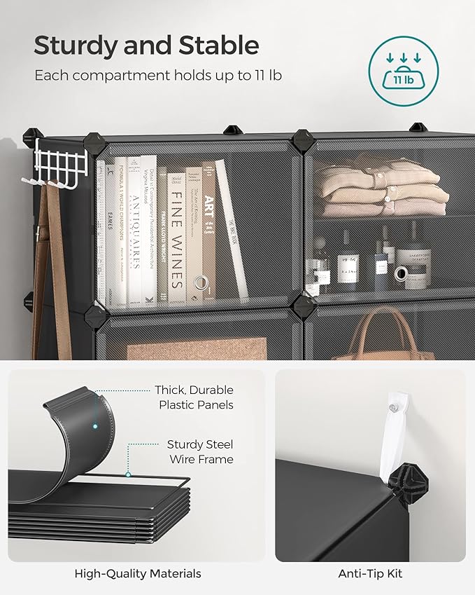SONGMICS Shoe Rack Organizer, 8-Tier Shoe Storage Cabinet