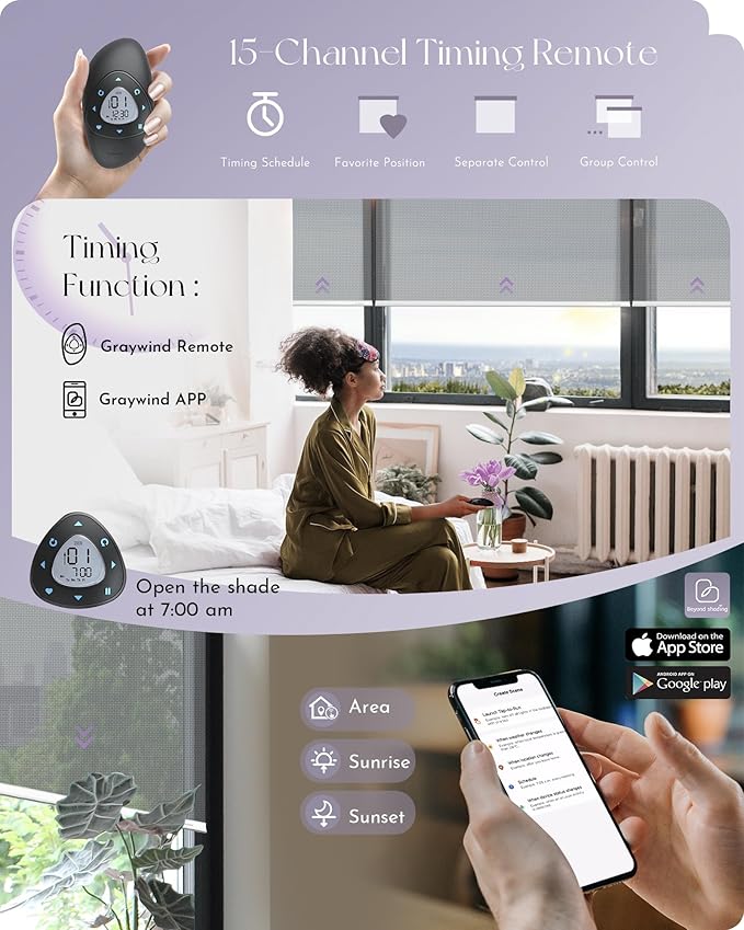 Graywind Motorized Solar Shades Compatible