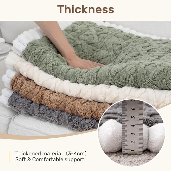 Couch Cover for Dogs, Washable Non Slip Sofa Covers for 3 Cushion Couch Pet Friendly Fuzzy Sofa Protector&Bed Mat for Pets (27.6"x82.7" Dark Gray)