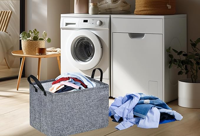 Rec Box Hamper Storage Basket Collapsible Organizer Bin Gift Shelf Baskets for Home and Kitchen Storage