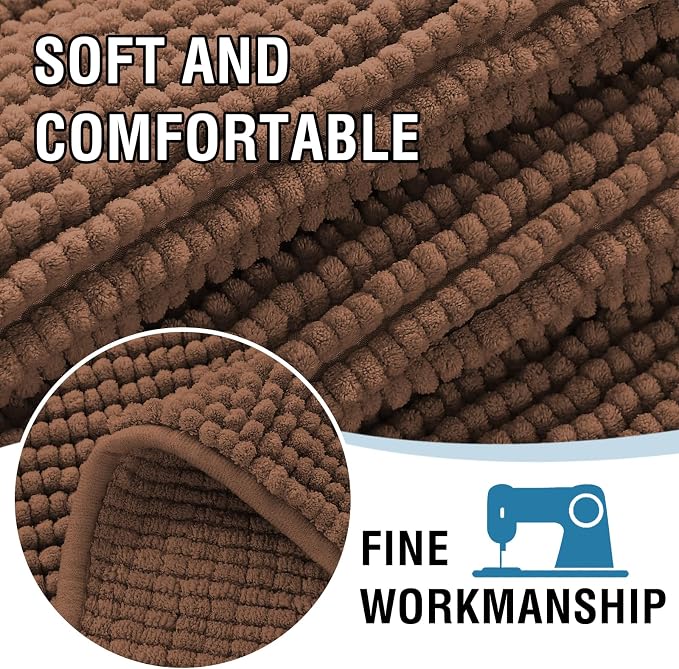 H.VERSAILTEX Plush Chenille Dog Bed Cover Thick Soft Sofa Cover for 3 Cushion Couch Anti Slip Couch Cover Furniture Protector for Dog, Pet, Cat (35" x 74", Caramel)