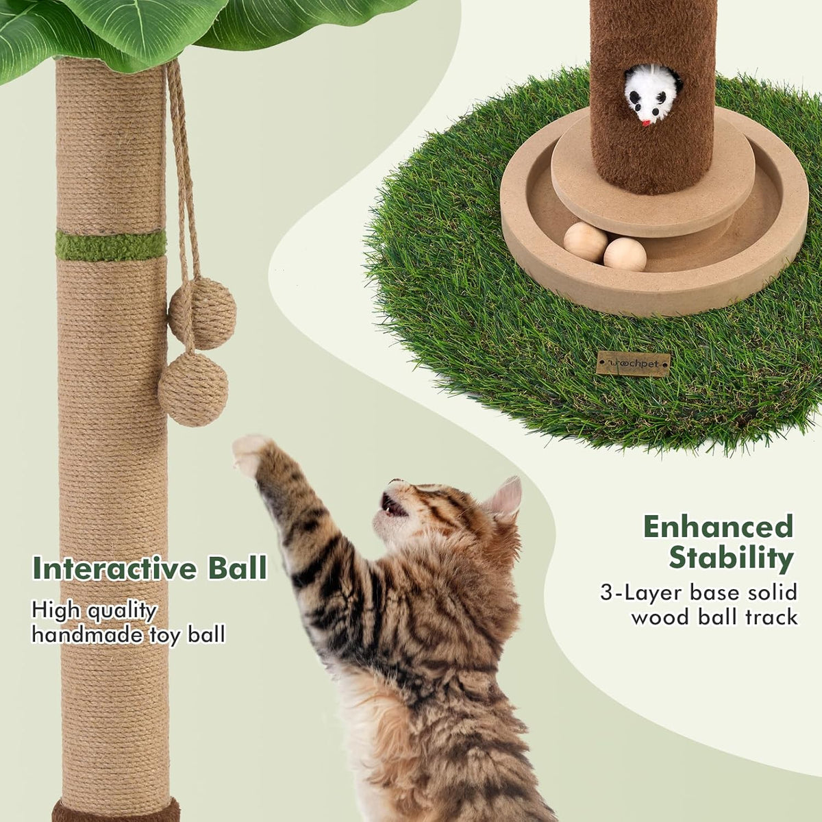 Tall Scratching Post Tower. Gives cats a dedicated spot to stretch, climb, and scratch.