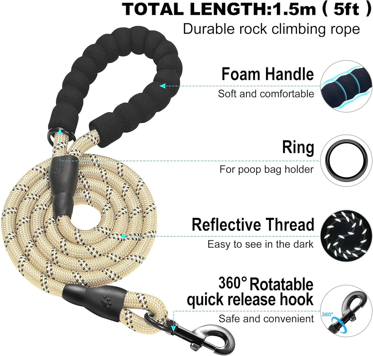 haapaw Dog Harness with Leash Set, No Pull Adjustable Reflective Step-in Puppy Harness with Thickened Padded Vest for Extra-Small/Small Medium Dogs