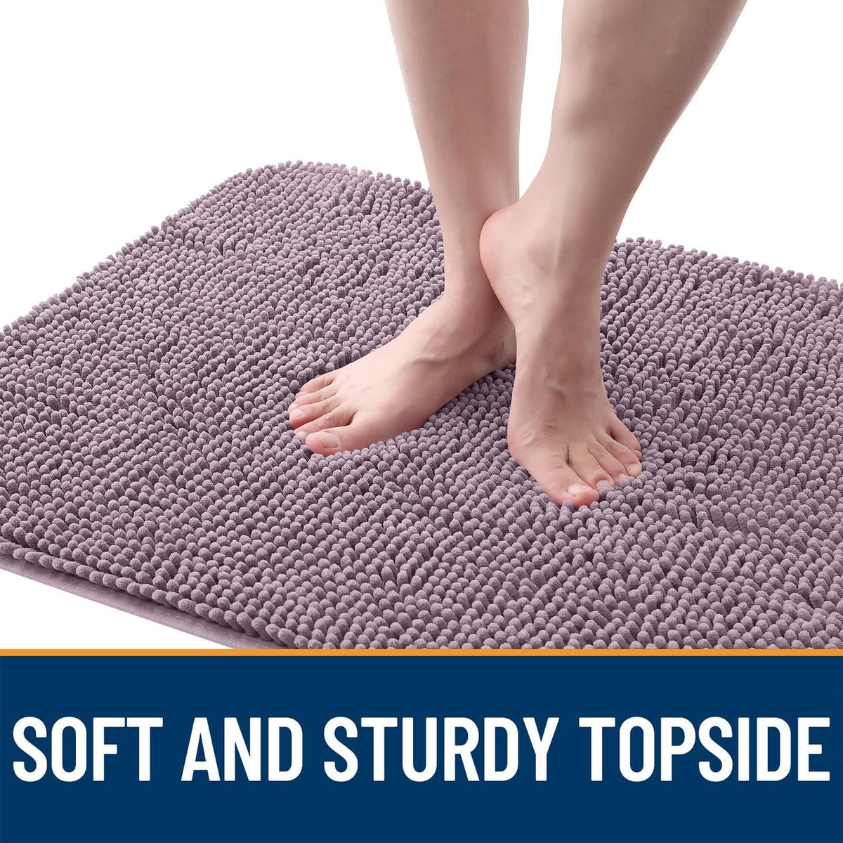 OLANLY Dog Door Mat for Muddy Paws 36x24, Absorbs Moisture and Dirt, Absorbent Non-Slip Washable Doormat, Quick Dry Chenille Mud Mat for Dogs, Entry Indoor Entryway Carpet for Inside Floor, Deep Plum