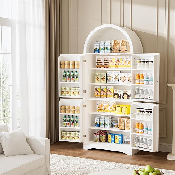 Arched Kitchen Pantry Cabinet