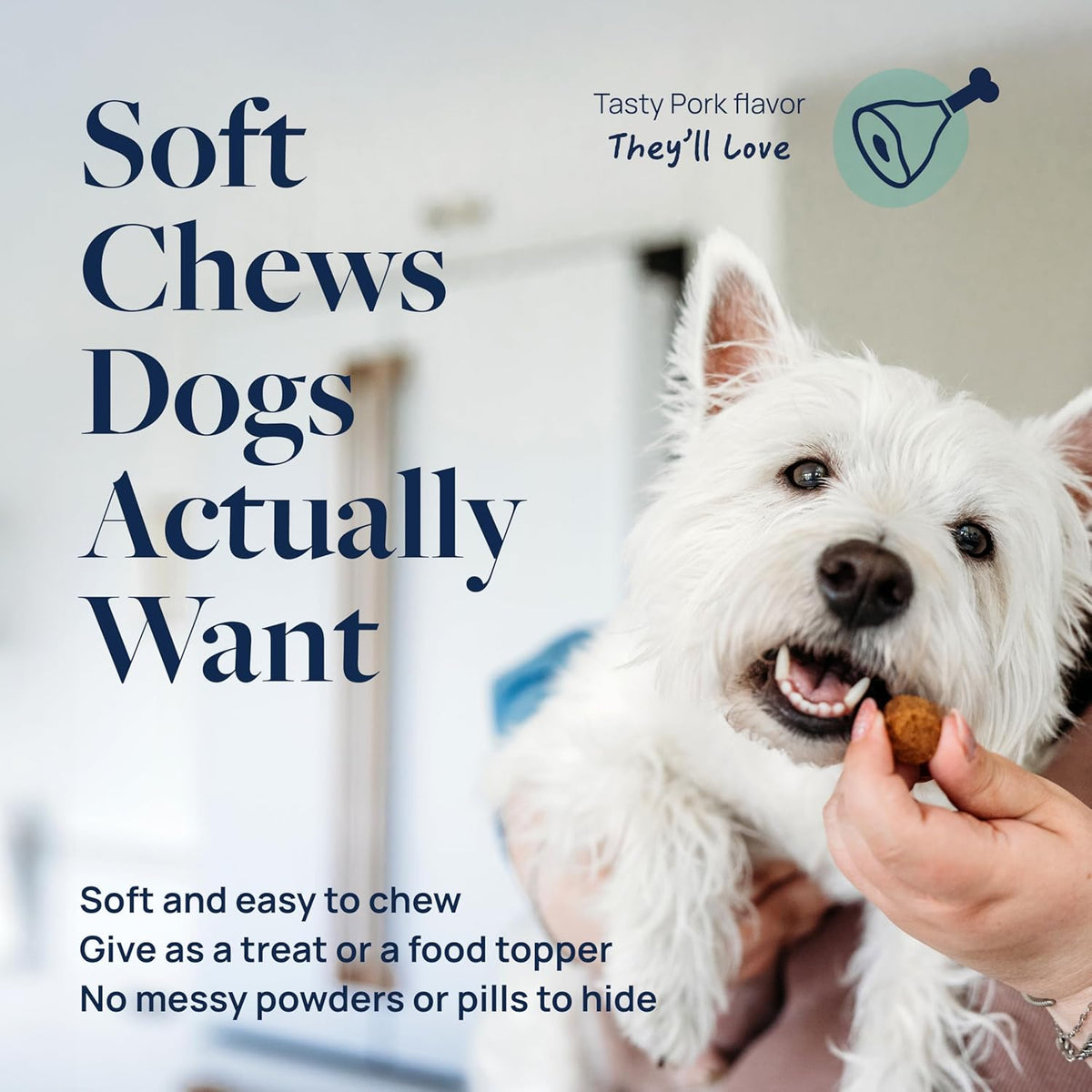 Veterinary Formula Dental Health Supplement for Dogs – Vet-Formulated Chews with EpiCor® & Kelp – Smart Vitality Supports Plaque, Tartar, Breath & Oral Health, 60 Soft Chews