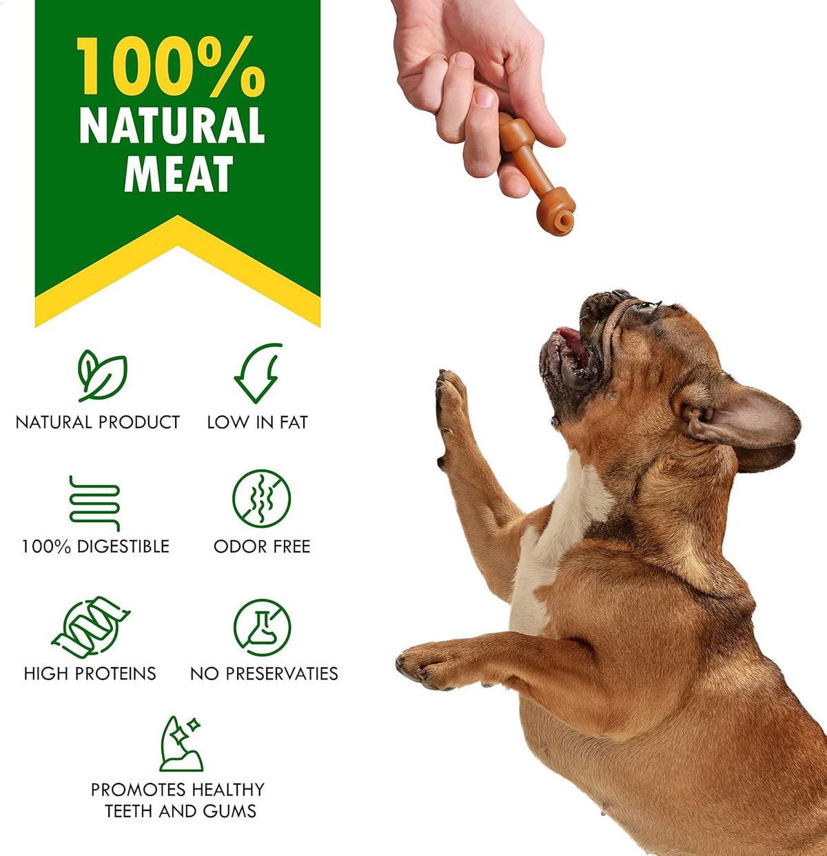 Dog Treats Peanut Butter Bones with Cranberry & Rawhide Free Chew 11 Oz - Pet Natural Mini & Big Snacks Healthy Collagen & Bulk Best Chews for Small & Large Dogs - Made for USA (Peanut Butter)