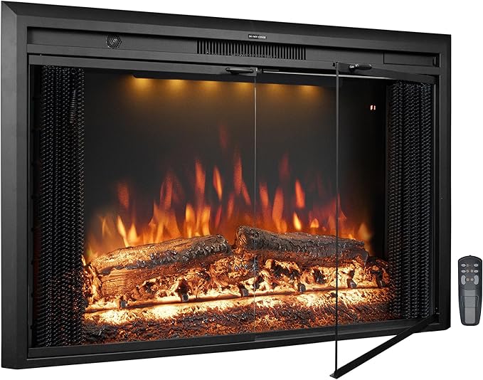 50 Inches Electric Fireplace Insert, 750W/1500W Fireplace Heater
