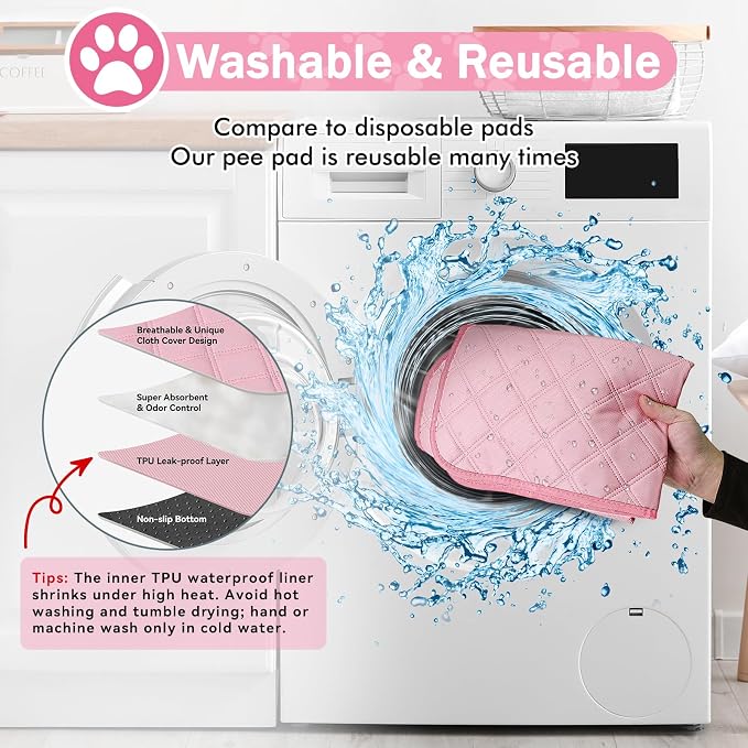 Siedihit Dog Pet Playpen Tent Crate Cage with Washable Pee Pad, Large Pink | Travel Camping Portable Pop Up Easy to Set up lightweight dog Kennel with Carrying Bag for Indoor/Outdoor Wide applicability