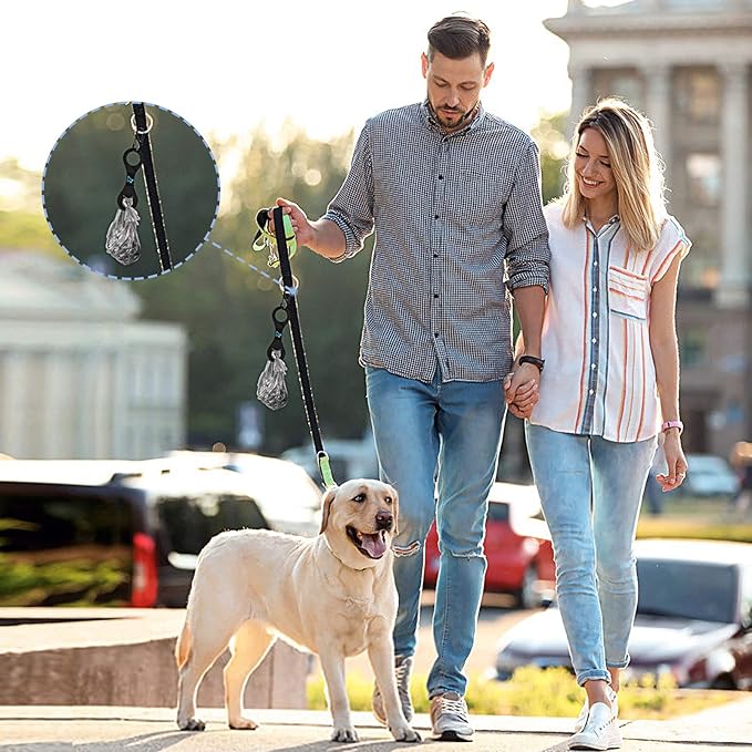 PuppyDoggy Dog Poop Bag Holder for Leash Waste Bag Carrier Dog Poop Bag Dispenser for Walking Running Bicycle Accessory 2 pieces (White)