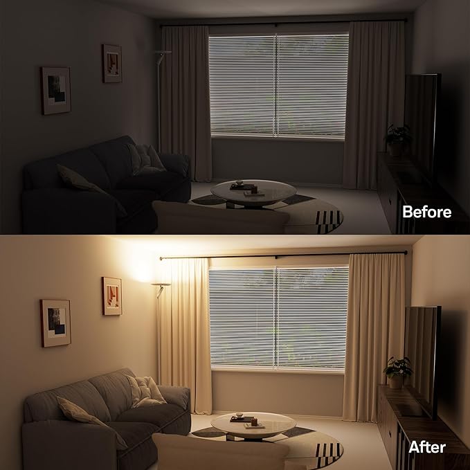Honeywell 3000LM LED Floor Lamp, Torchiere Floor Lamps with Remote Control, F2 Sunturalux™ 40W Eye-Caring Reading Light, 2700-5000K 6 RGB Modes RGB Standing Lamp for Bedroom Living Room Office White